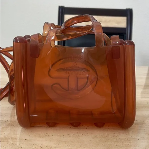 Telfar X Melissa collab Mini Transparent Amber Tote - Picture 2 of 8